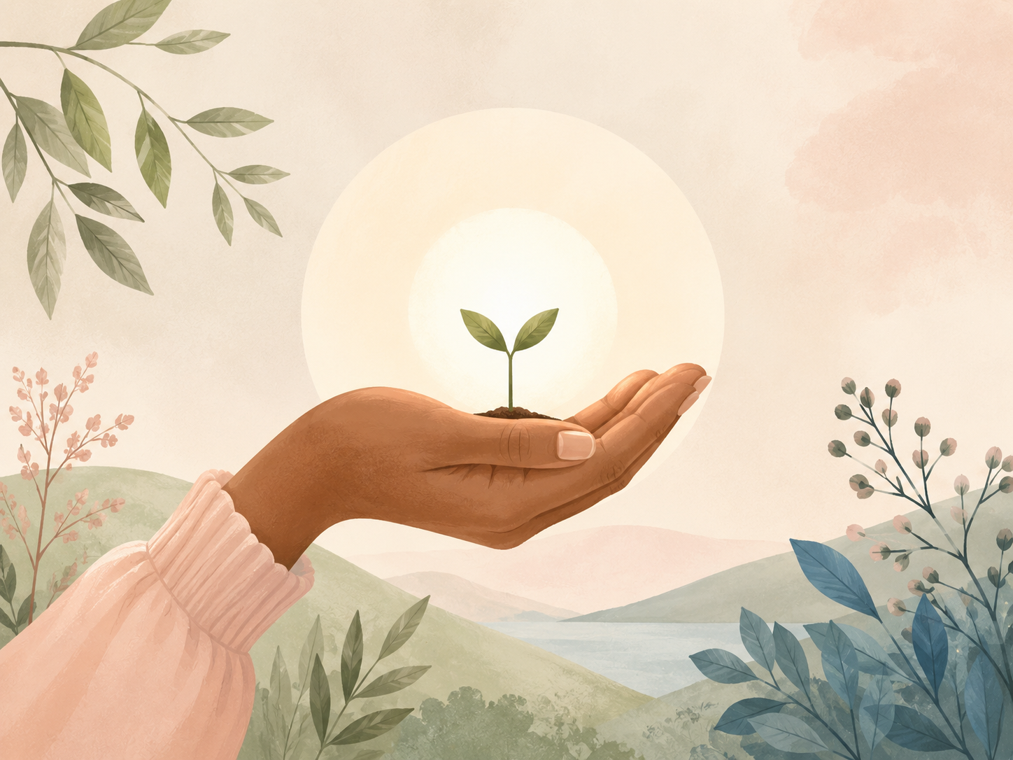 Soft illustration representing trying to conceive